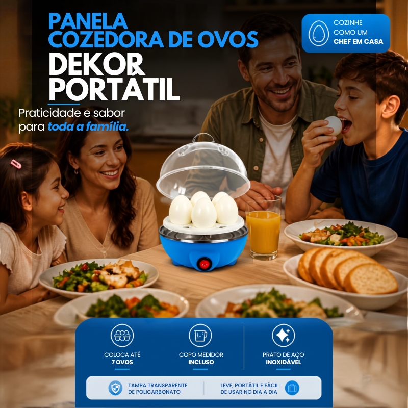 Panela cozedora de ovos a vapor Dekor